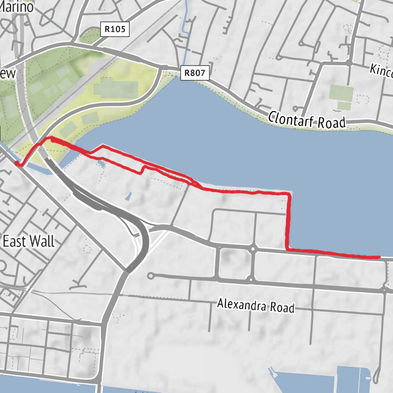 A map preview of the recording County Dublin Running.