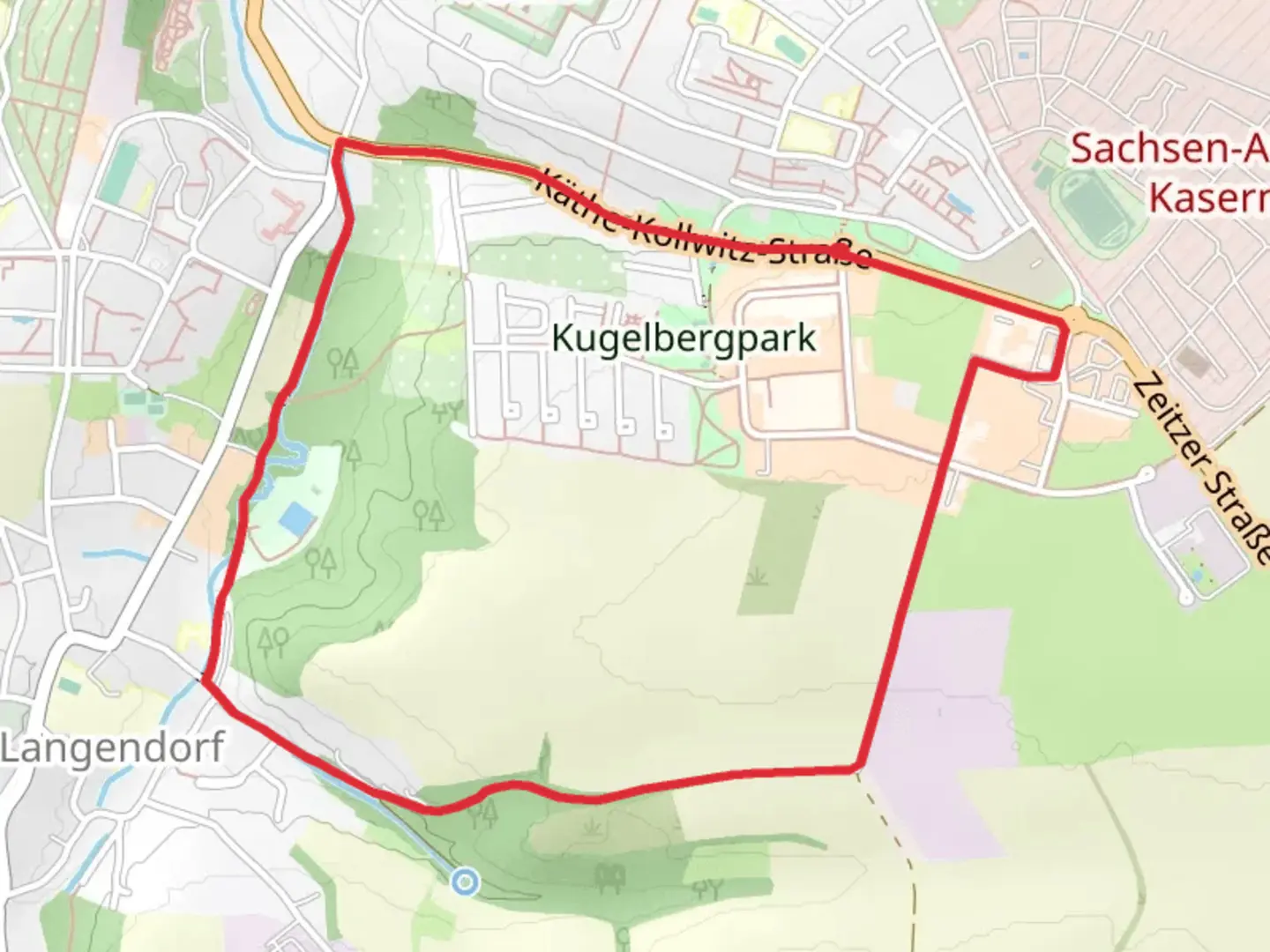 An image depicting the trail Greisslaubach Loop and its surrounding area.