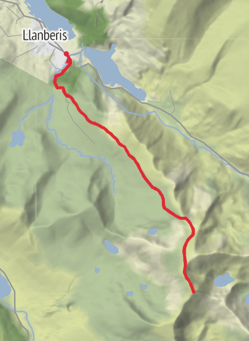 Snowdon Llanberis Path mobile static map