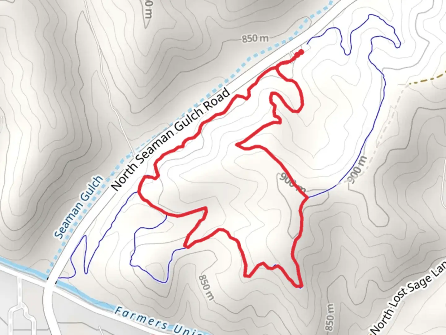 An image depicting the trail Seamans Gulch Loop Trail and its surrounding area.