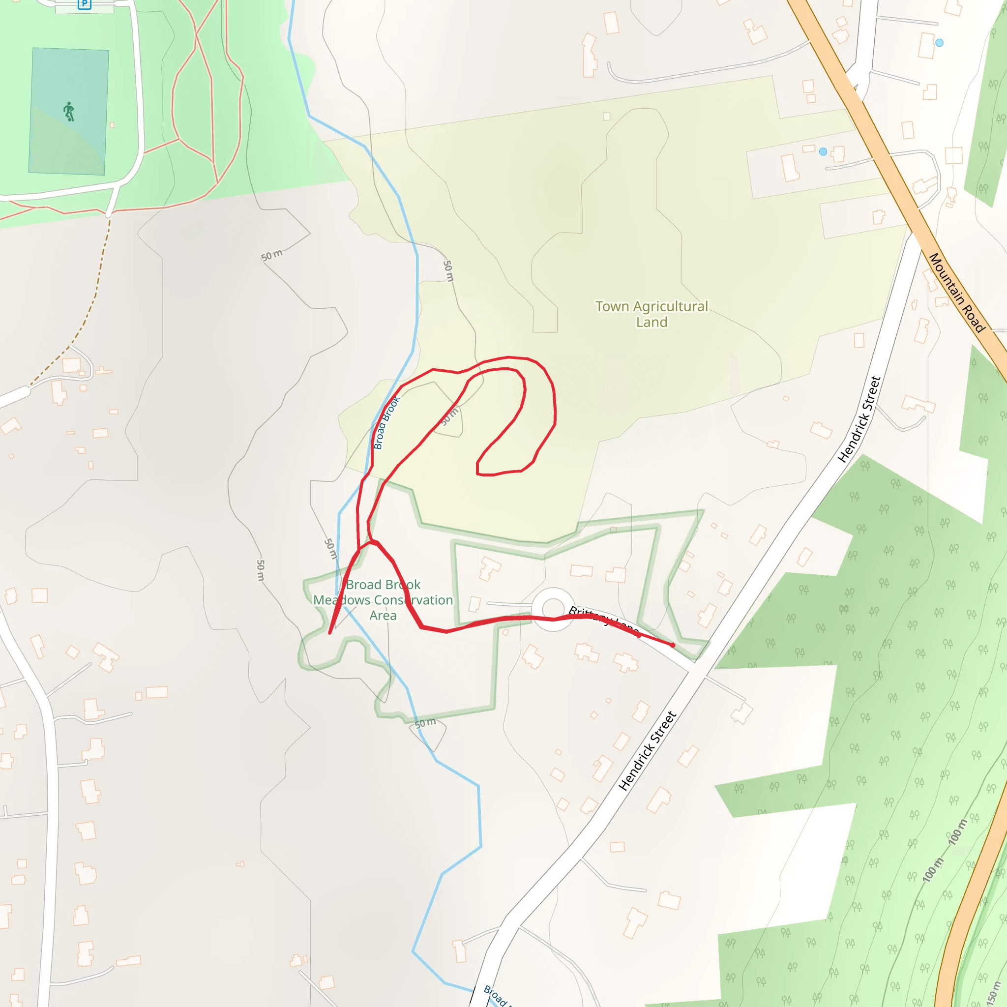 Broad Brook from Brittany Lane mobile static map