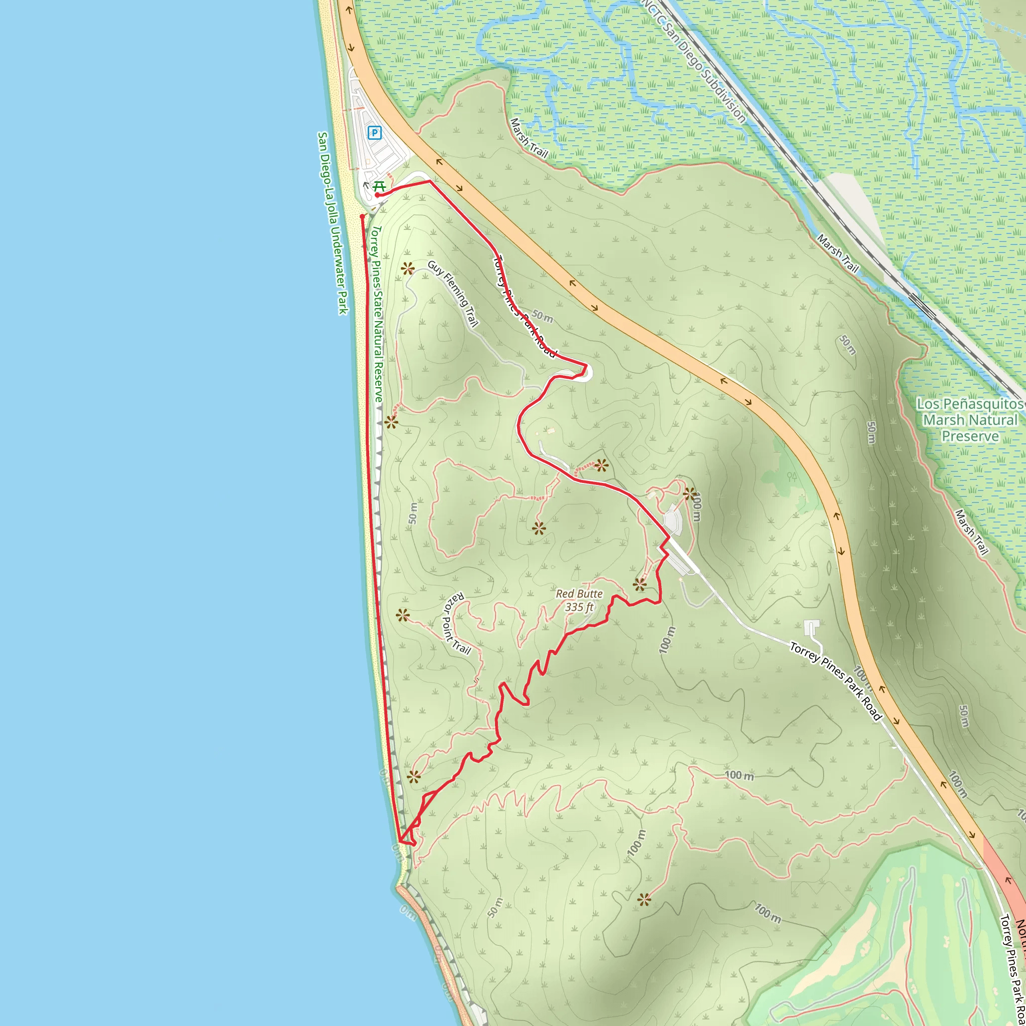 Red Butte Loop mobile static map