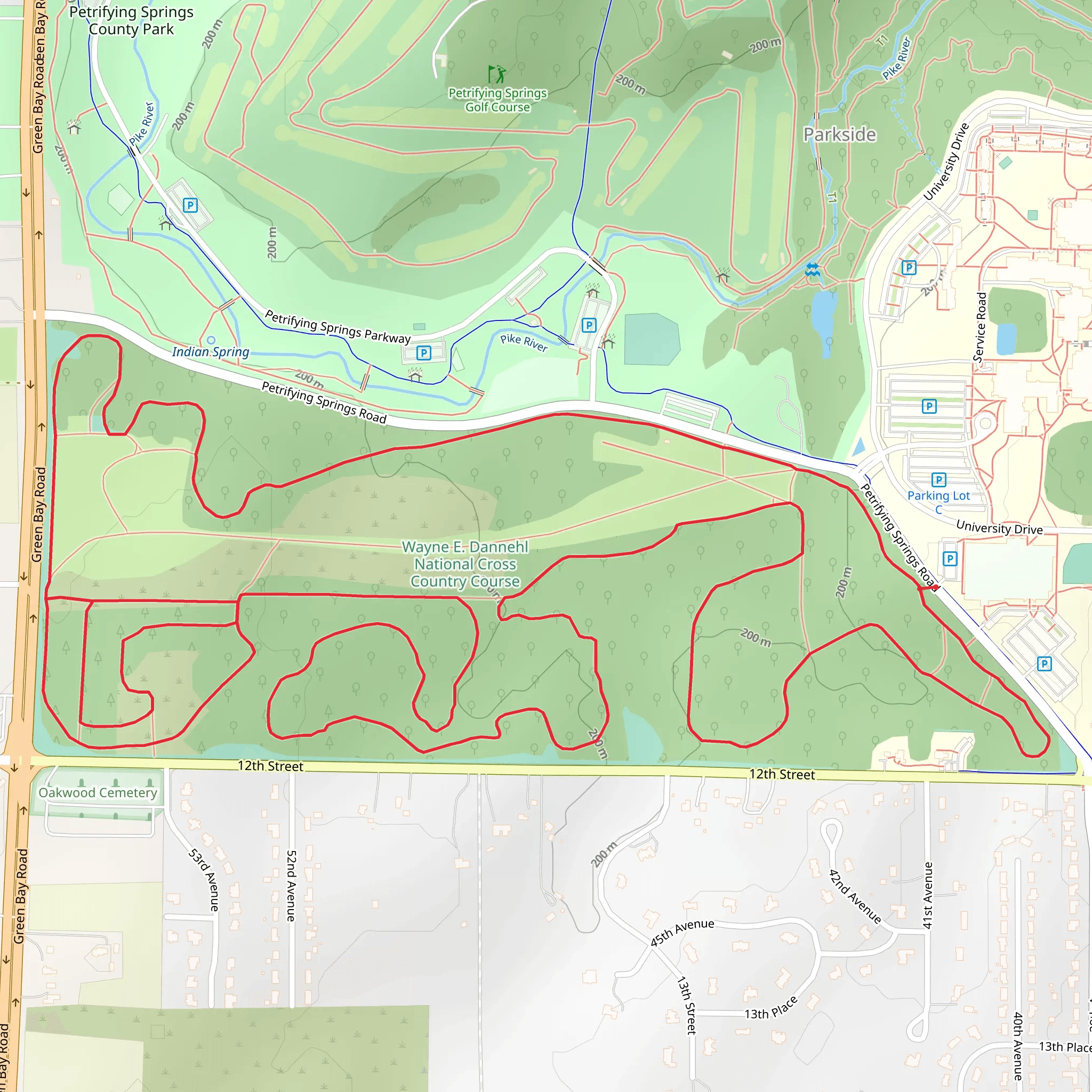 Wayne E Dannehl National Cross Country Course Loop mobile static map