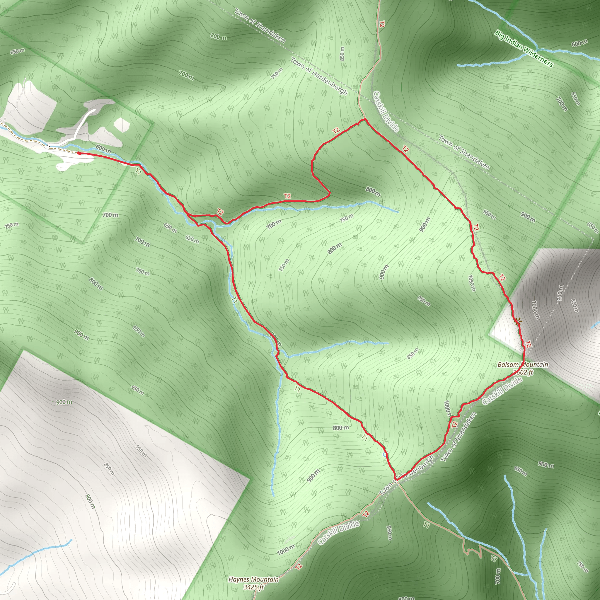 Balsam Mountain Loop Rider Hollow Road mobile static map