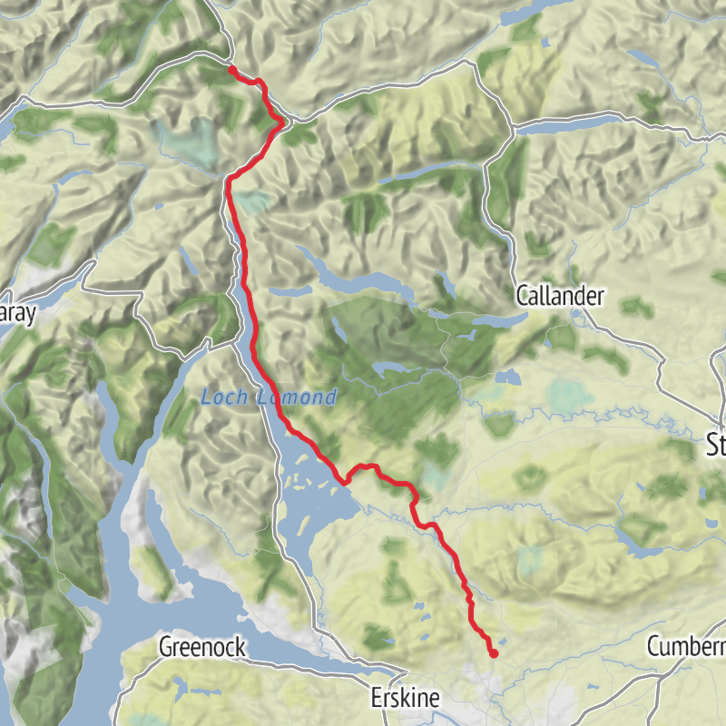A map preview of the recording East Dunbartonshire Running.