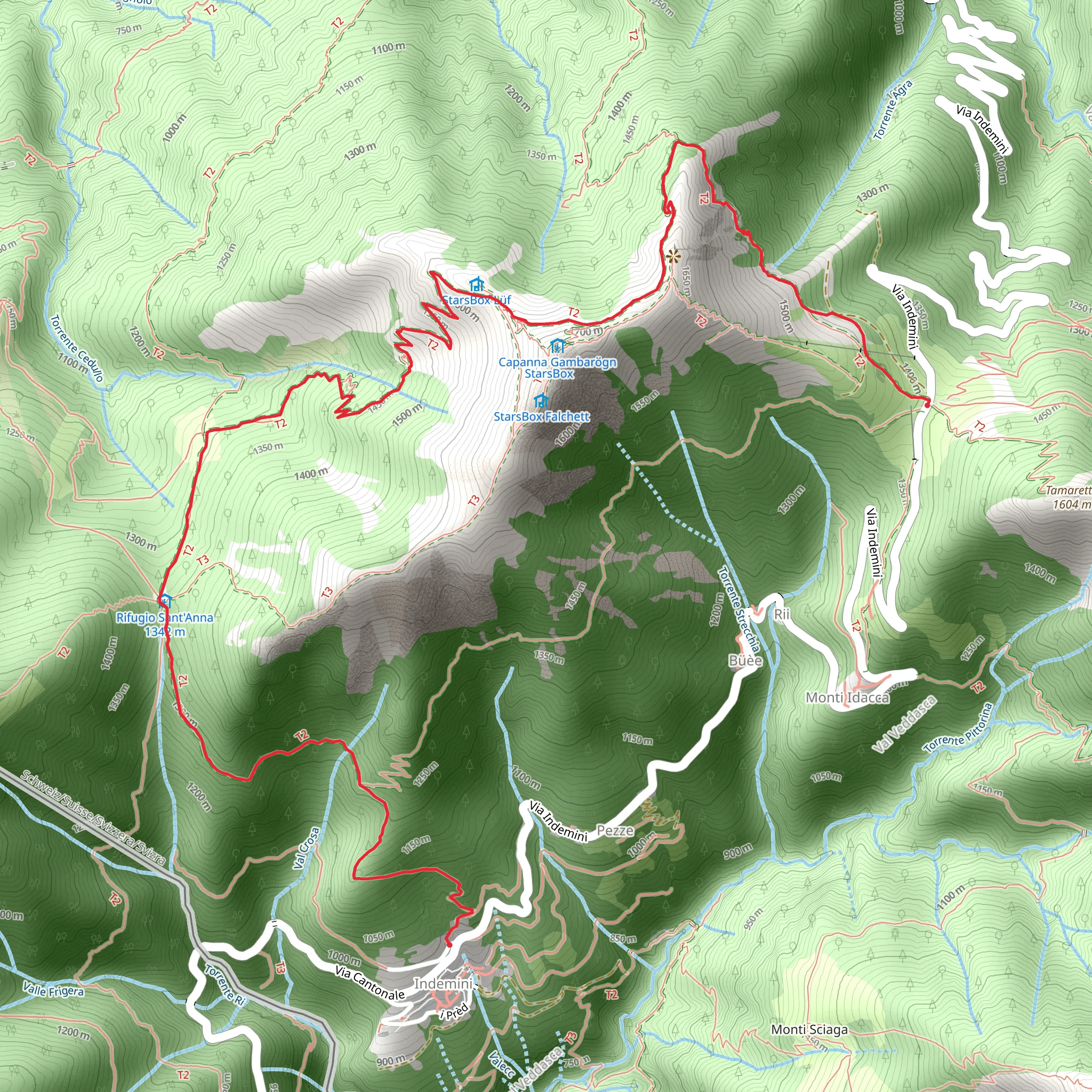 Alpe di Neggia – Indemini Trail mobile static map