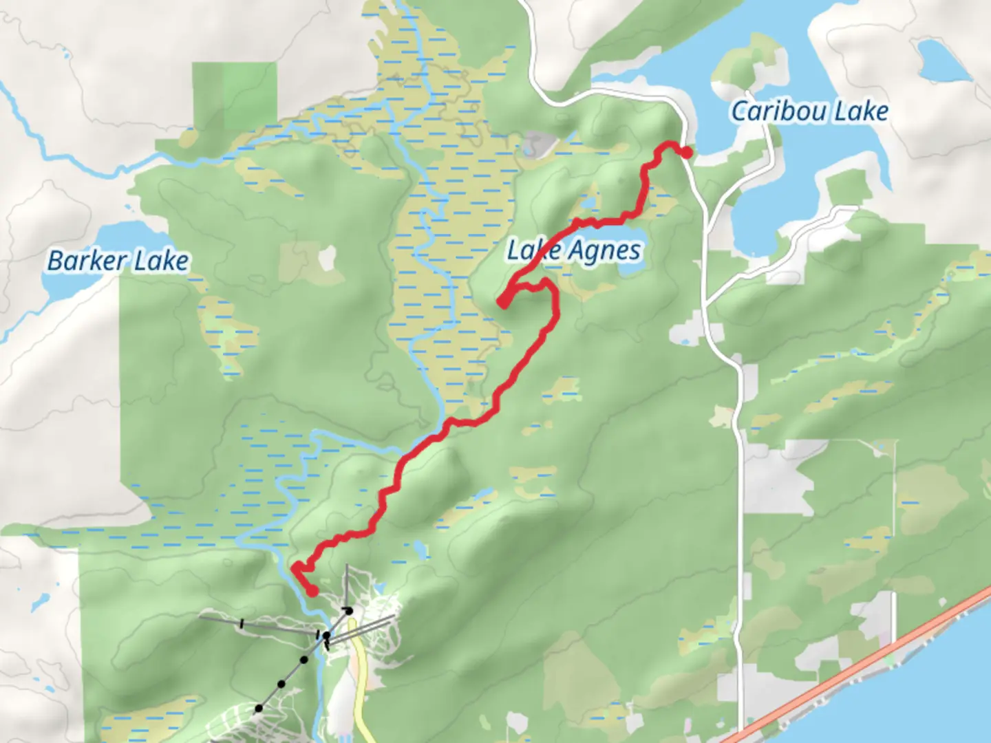 An image depicting the trail White Sky Rock and Superior Hiking Trail and its surrounding area.