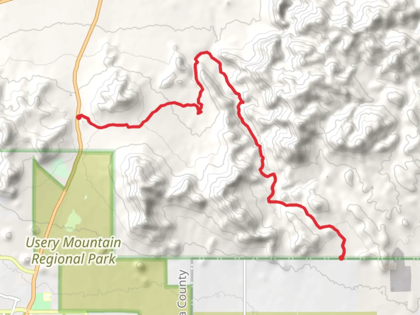 An image depicting the trail North Usery Pass Road Walk and its surrounding area.