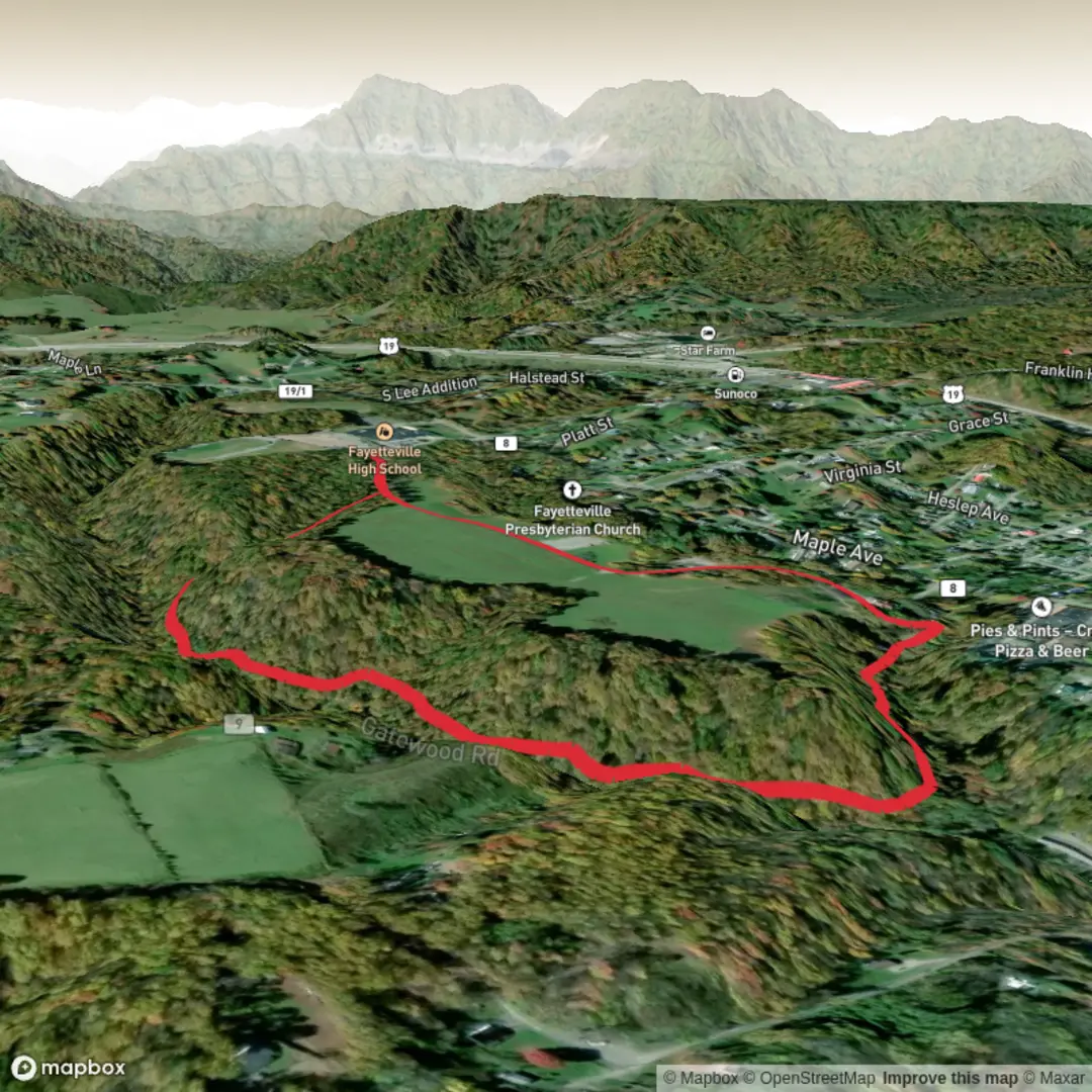 An image depicting the trail Fayetteville Recreation Trail and its surrounding area.