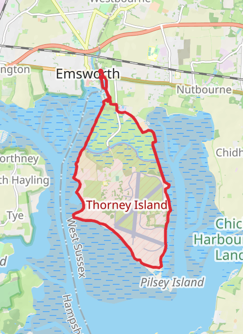 thorney Island mobile static map