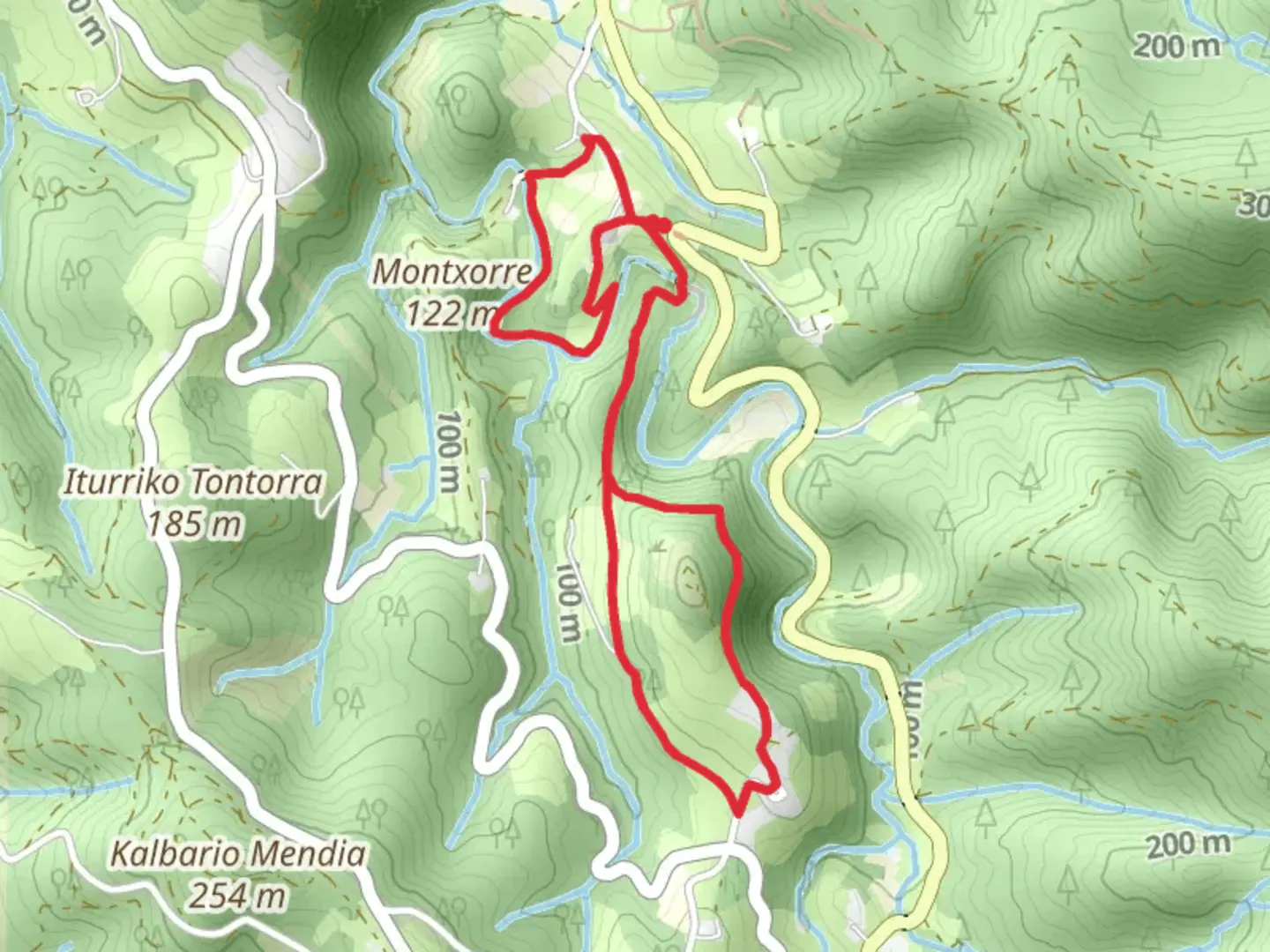 An image depicting the trail Golako through the Enchanted Valleys PR BI 167 and its surrounding area.