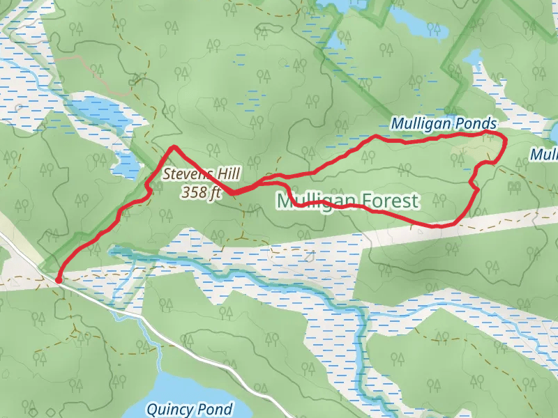 Stevens Hill and Mulligan Ponds Loop Trail