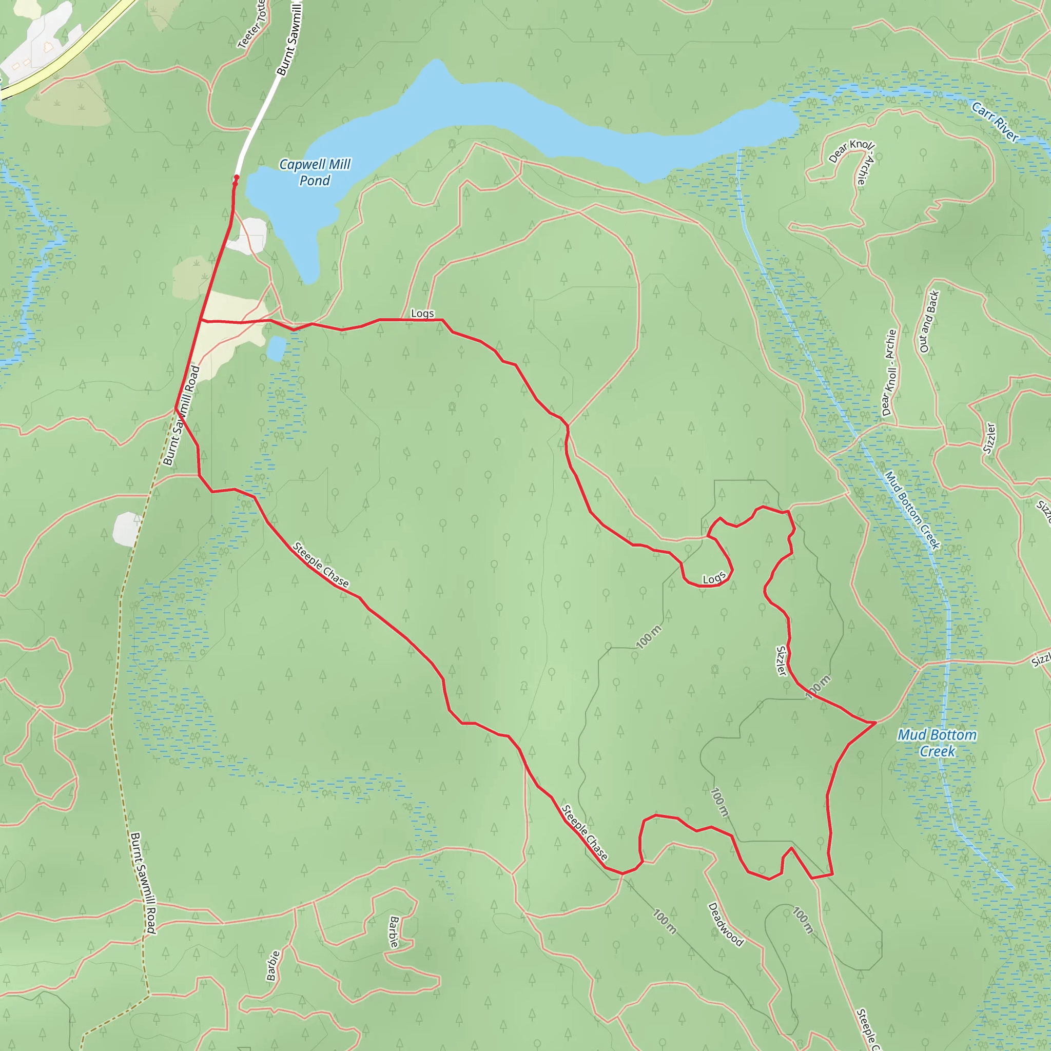 Steeple Chase and Sizzler Loop mobile static map