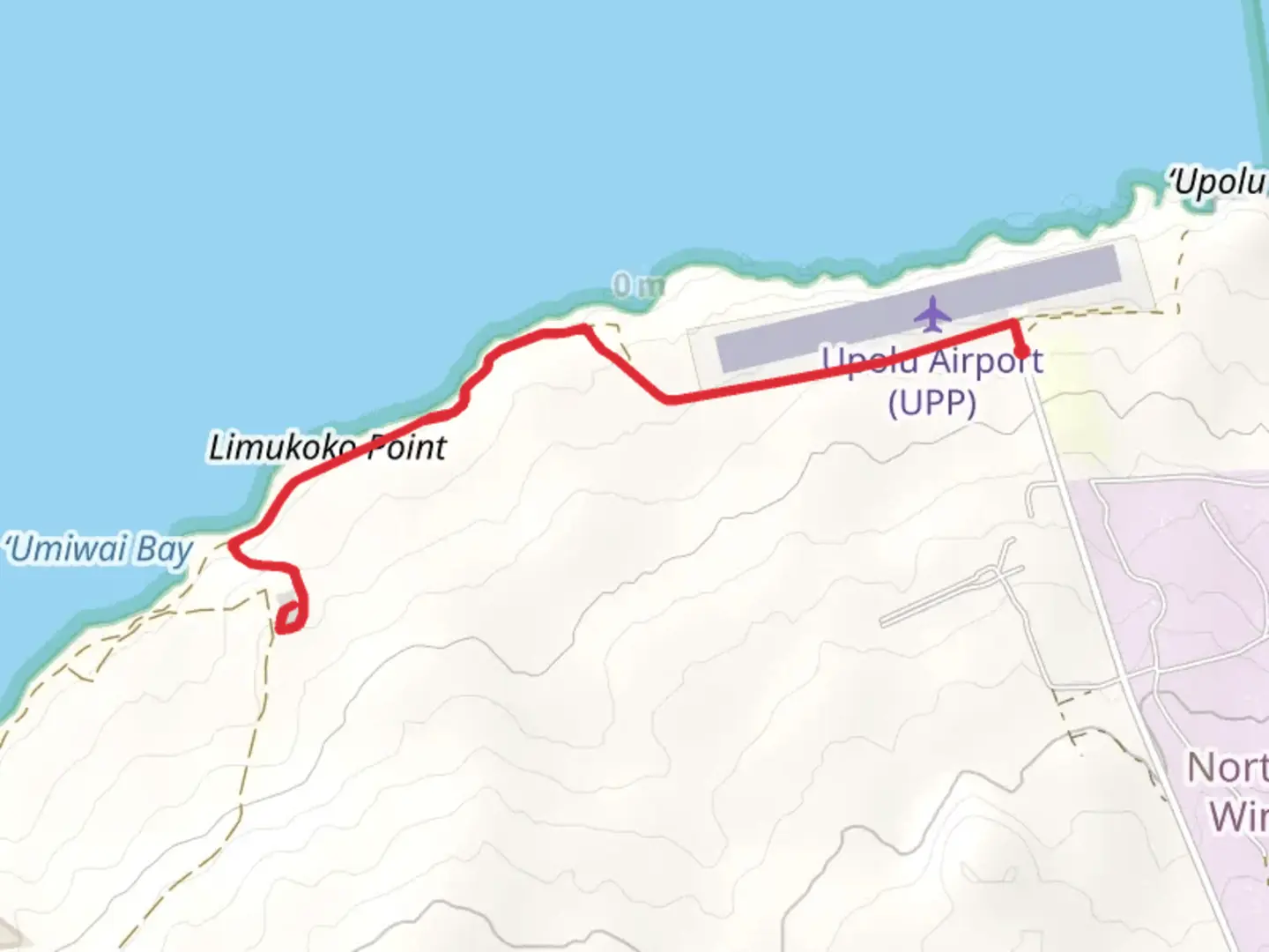 An image depicting the trail Limukoko Point and its surrounding area.