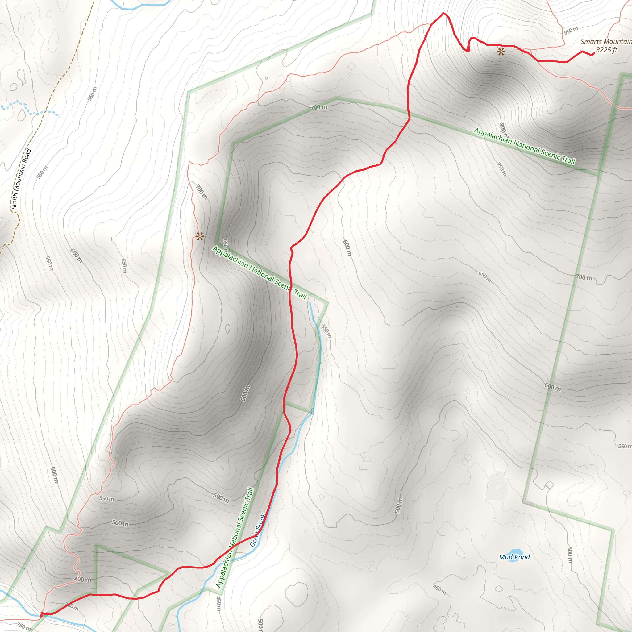 Smarts Mountain Trail from Dorchester Road mobile static map