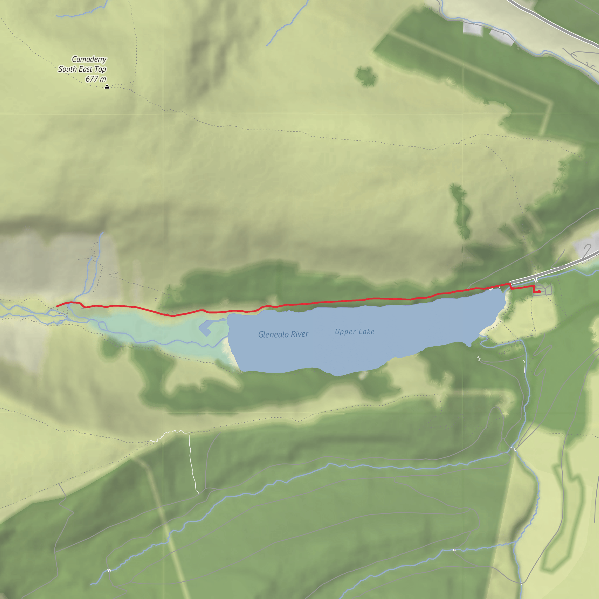 Glendalough - The Miners Road Walk (Purple Route) mobile static map
