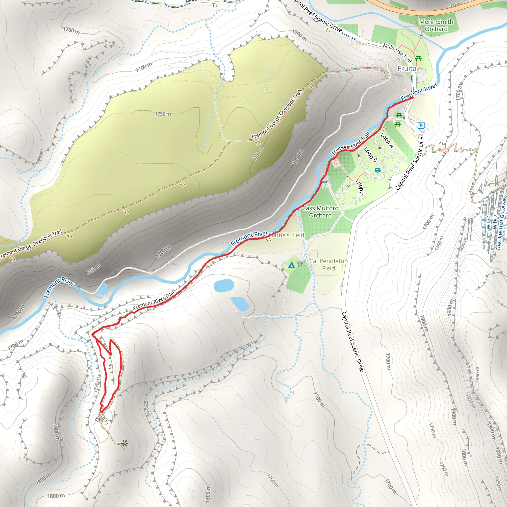 Fremont River Trail mobile static map