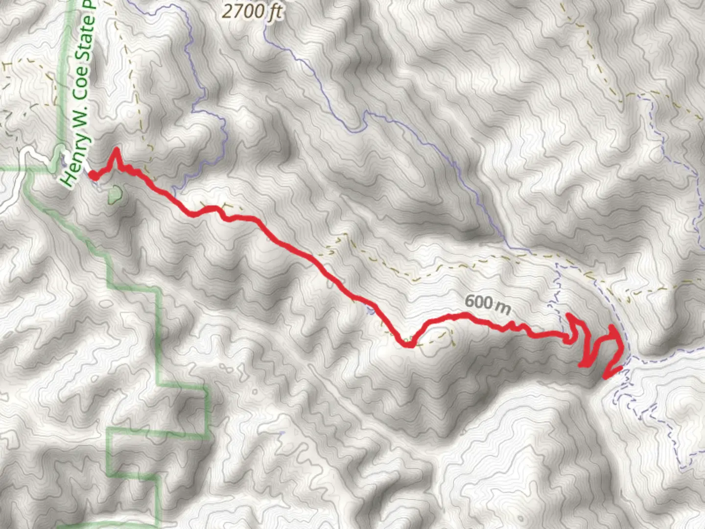 An image depicting the trail China Hole Trail and its surrounding area.