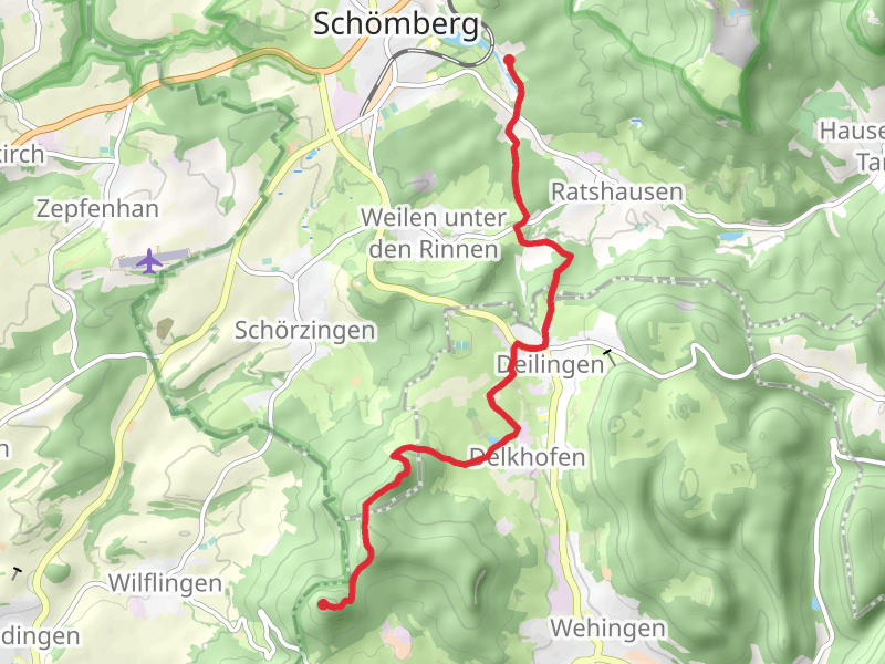 Schlichemtalsperre to Lemberg Walk via Oberhohenberg
