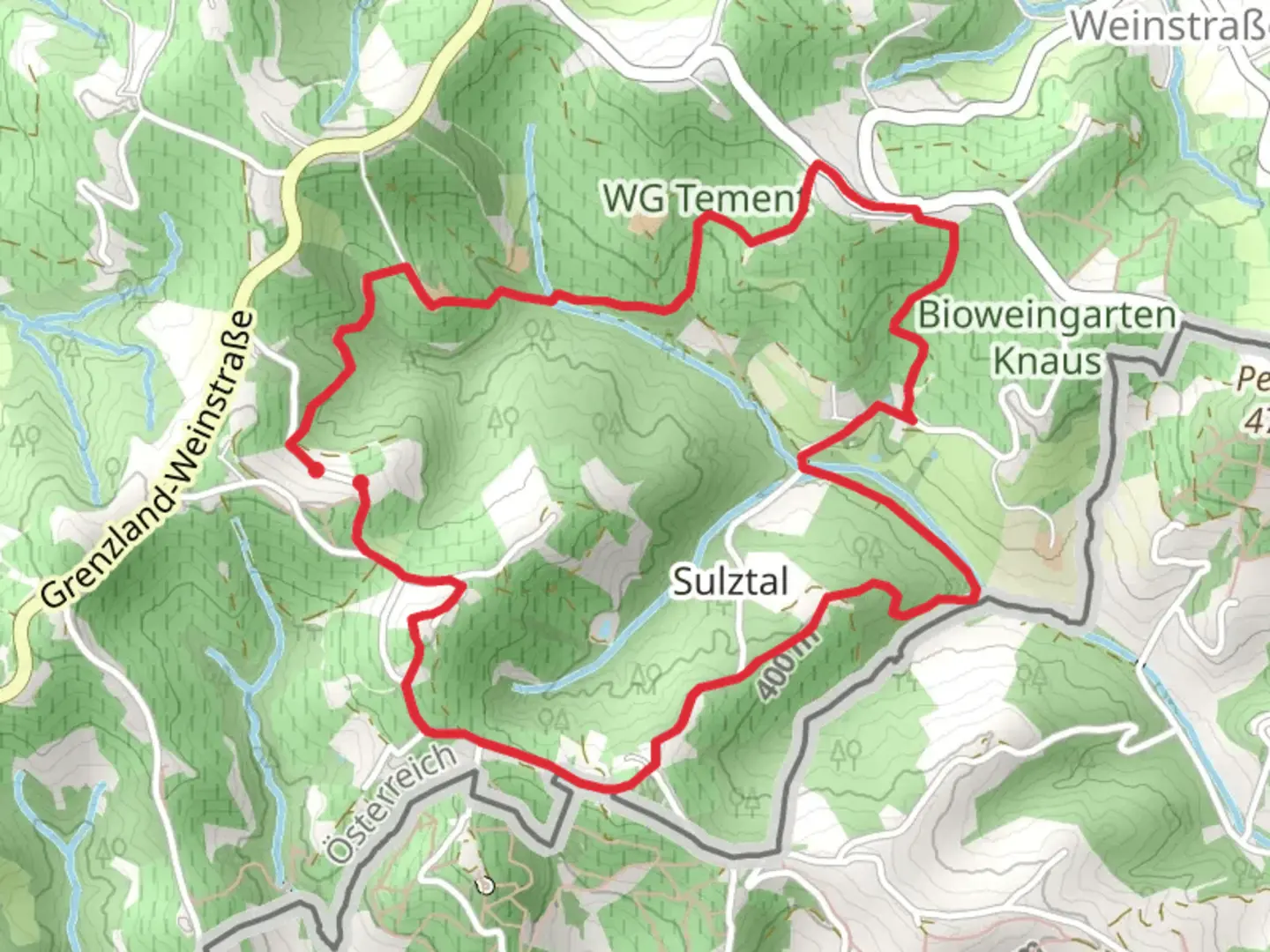 An image depicting the trail Sulztal Weg Loop and its surrounding area.
