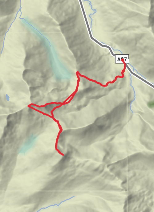 Forcan Ridge (The Saddle) mobile static map