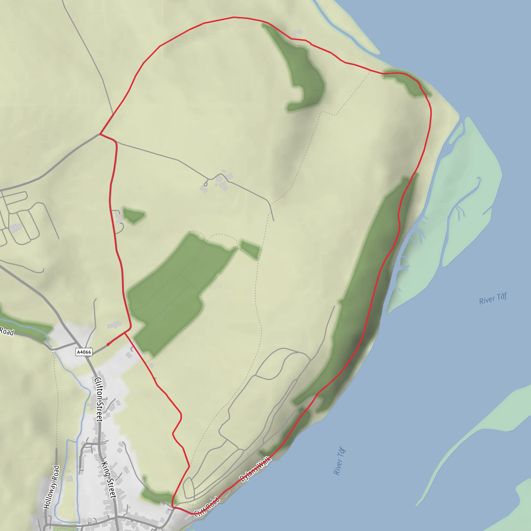 Dylan Thomas Loop mobile static map
