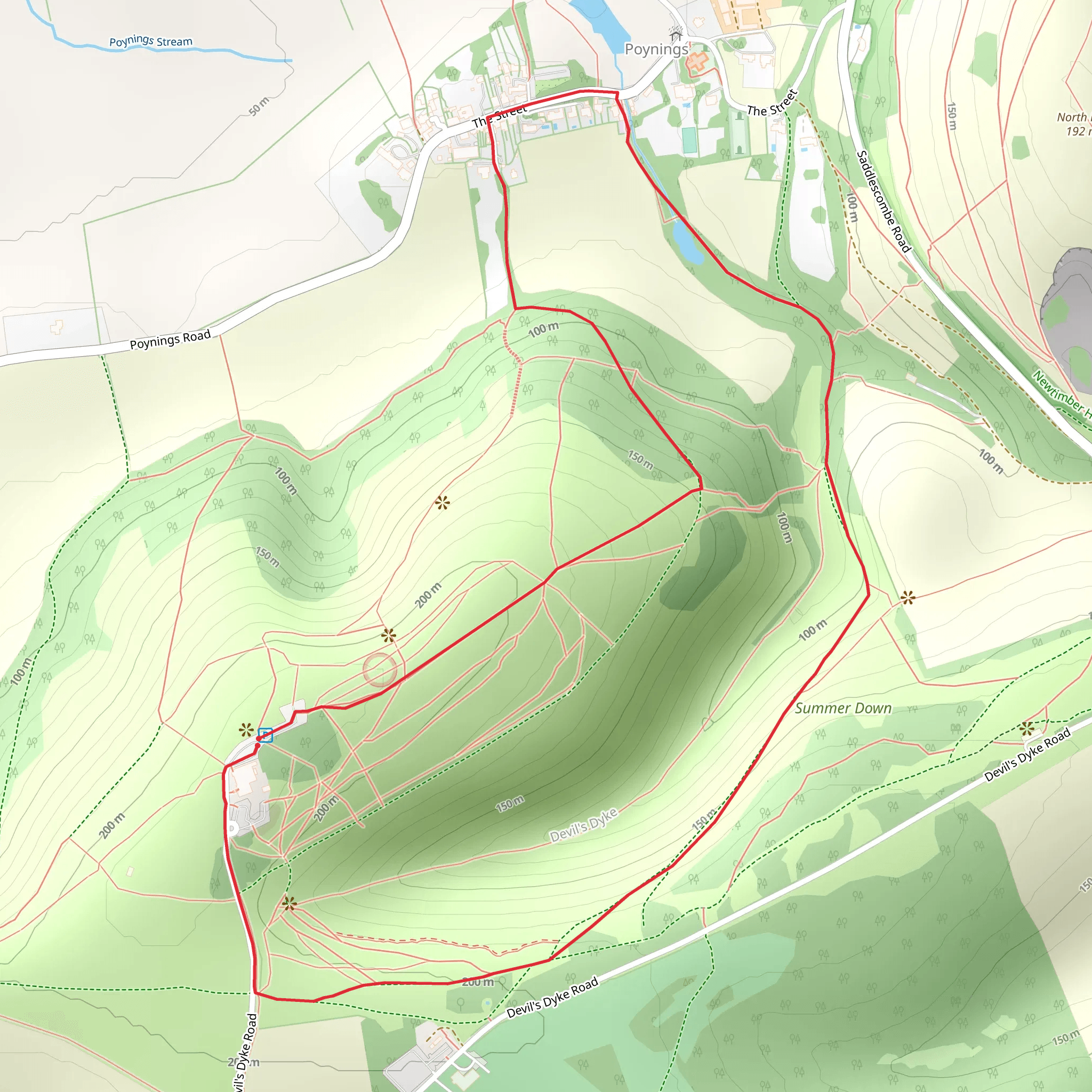 Devil's Dyke Circular mobile static map