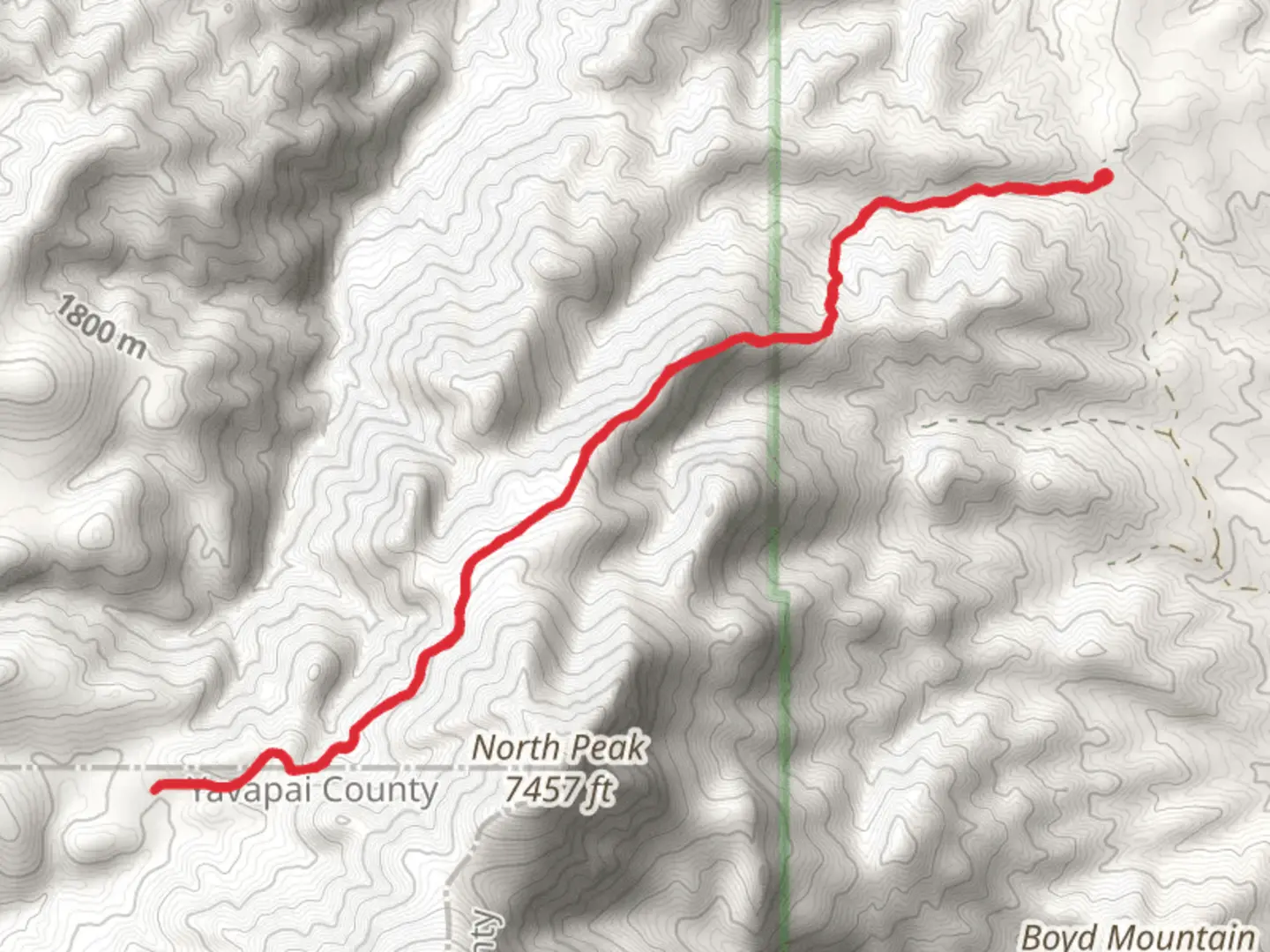 An image depicting the trail Mineral Creek via North Peak Trail and its surrounding area.