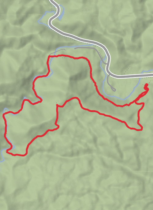 Hike on Lovers' Leap Trail Loop mobile static map