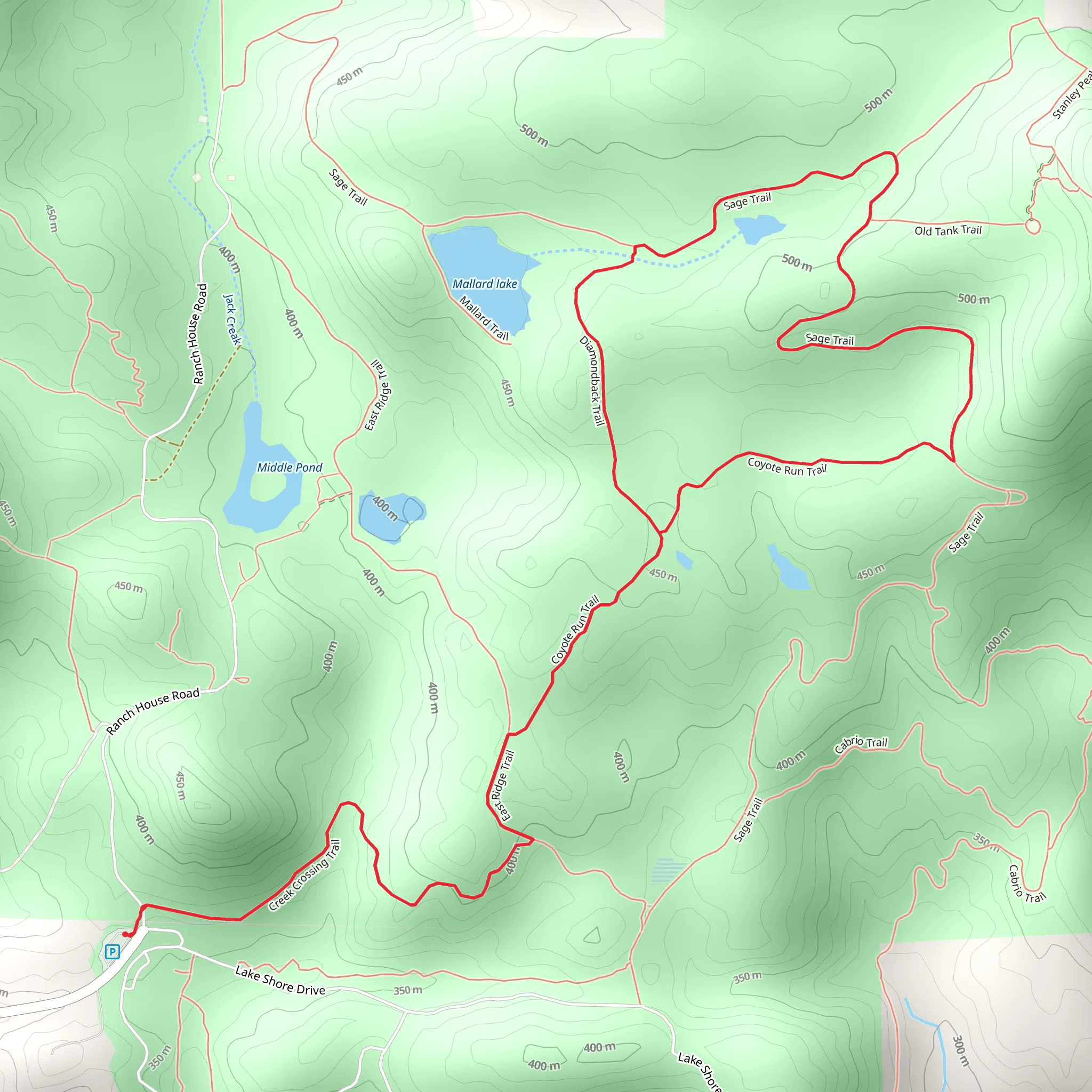 Coyote Run Loop Trail mobile static map