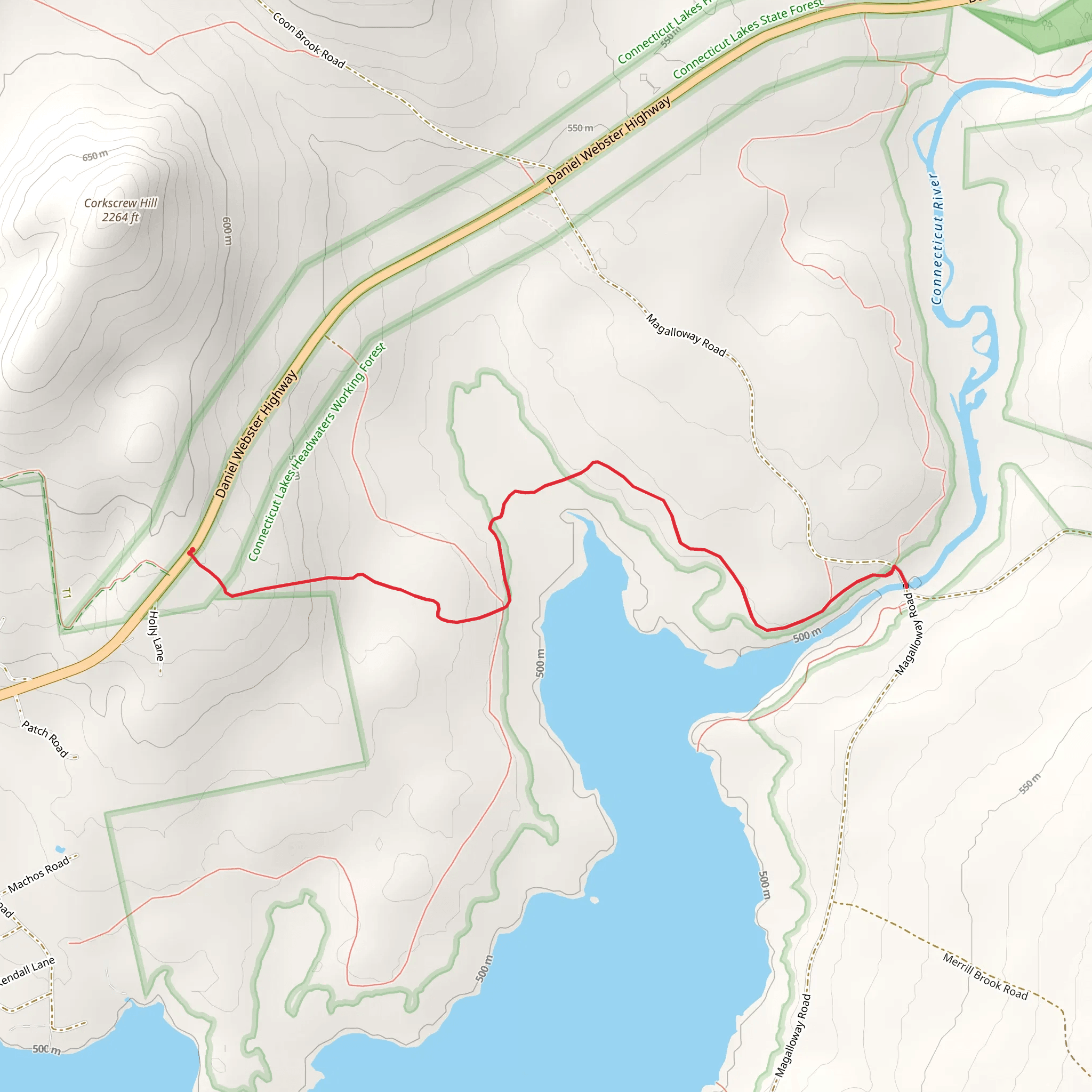 Connecticut River via Cohos Trail mobile static map