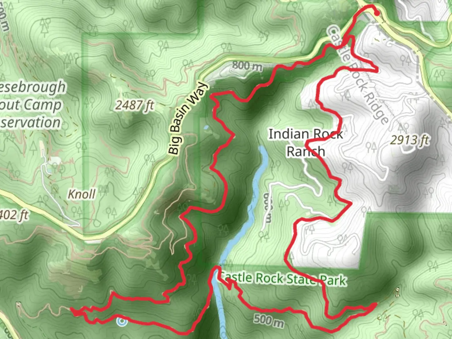 An image depicting the trail Saratoga Toll Road and Travertine Springs Loop Trail and its surrounding area.