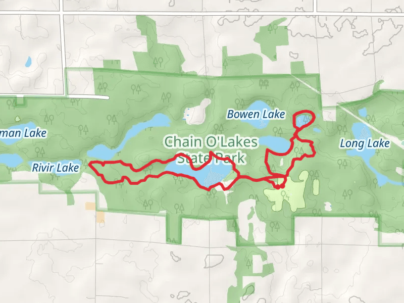 Sand Lake, Dock Lake and Finster Lakes Loop