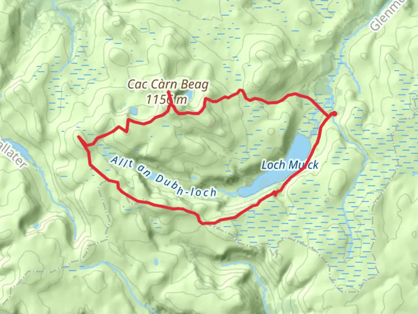 An image depicting the trail White Mounth Munros and its surrounding area.