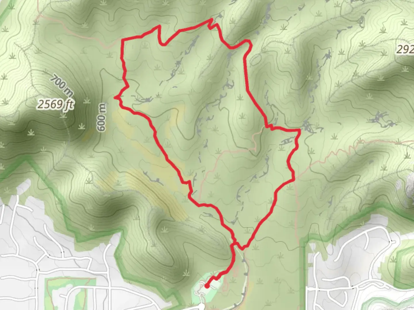 An image depicting the trail Lost Dog Wash and Sunrise Loop Trail and its surrounding area.