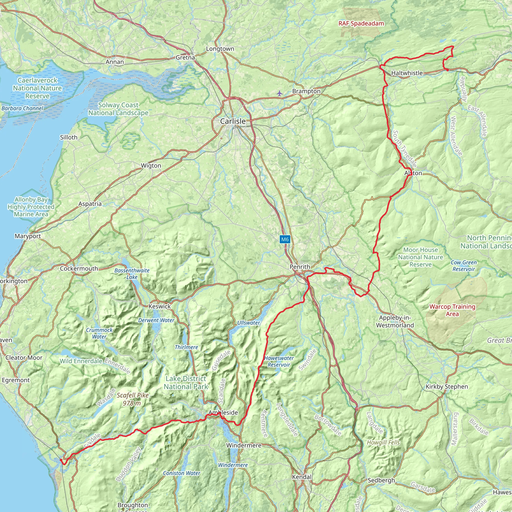 Hadrian's High Way mobile static map