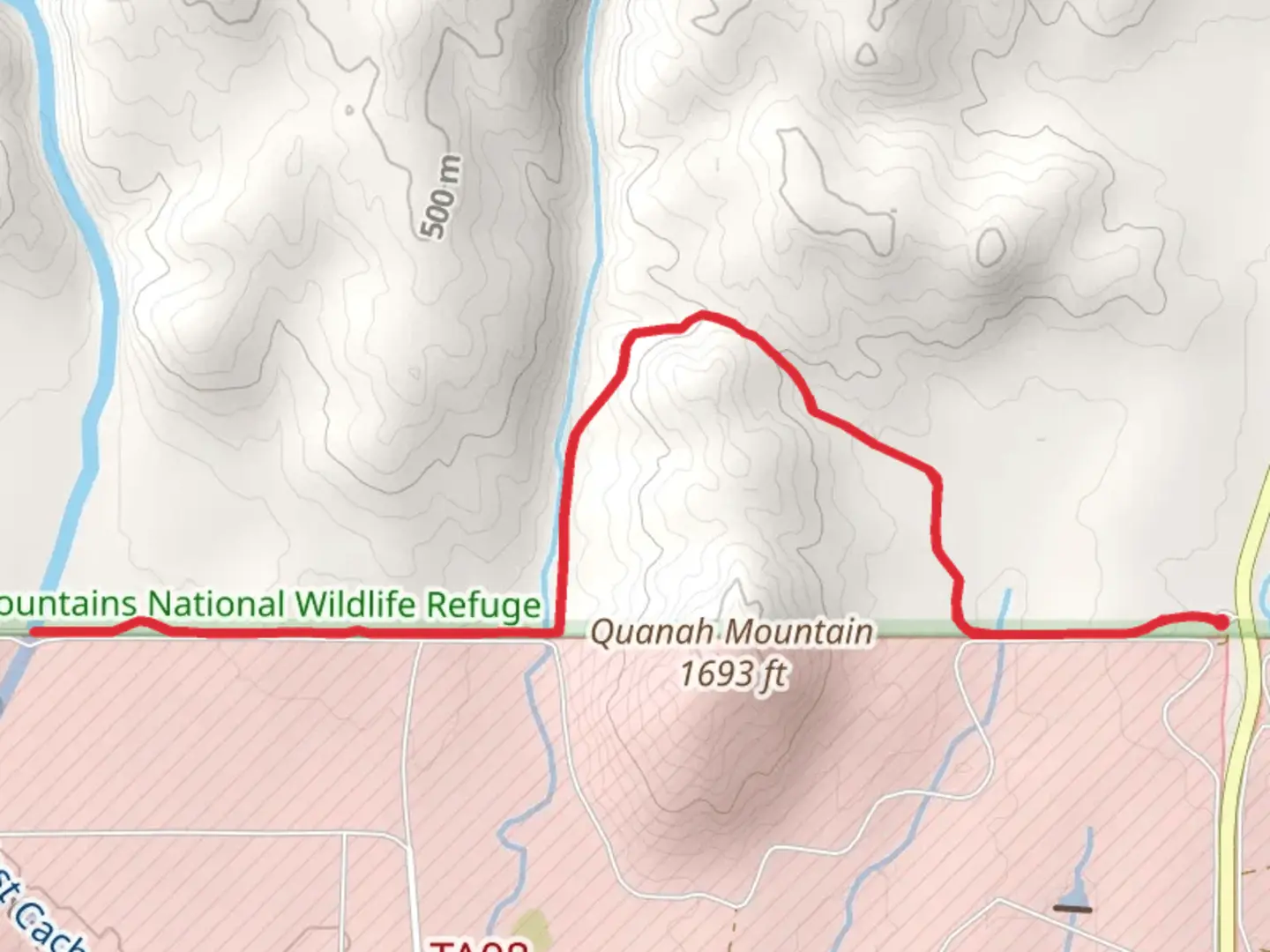 An image depicting the trail South Boundary Access and its surrounding area.