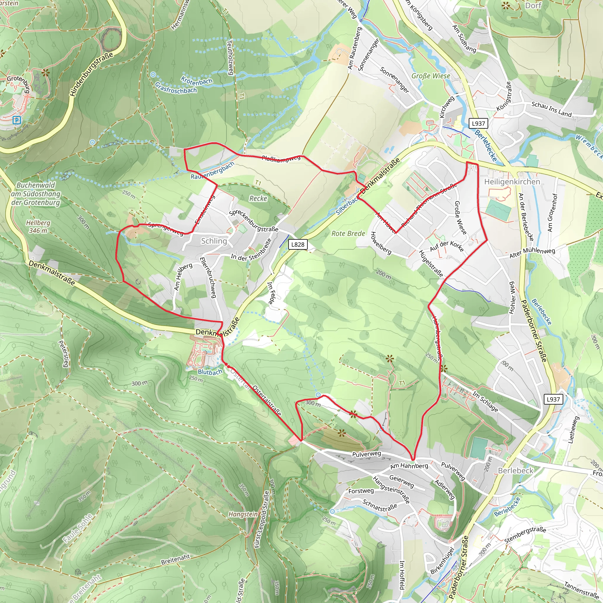 Plaßkampweg Loop mobile static map