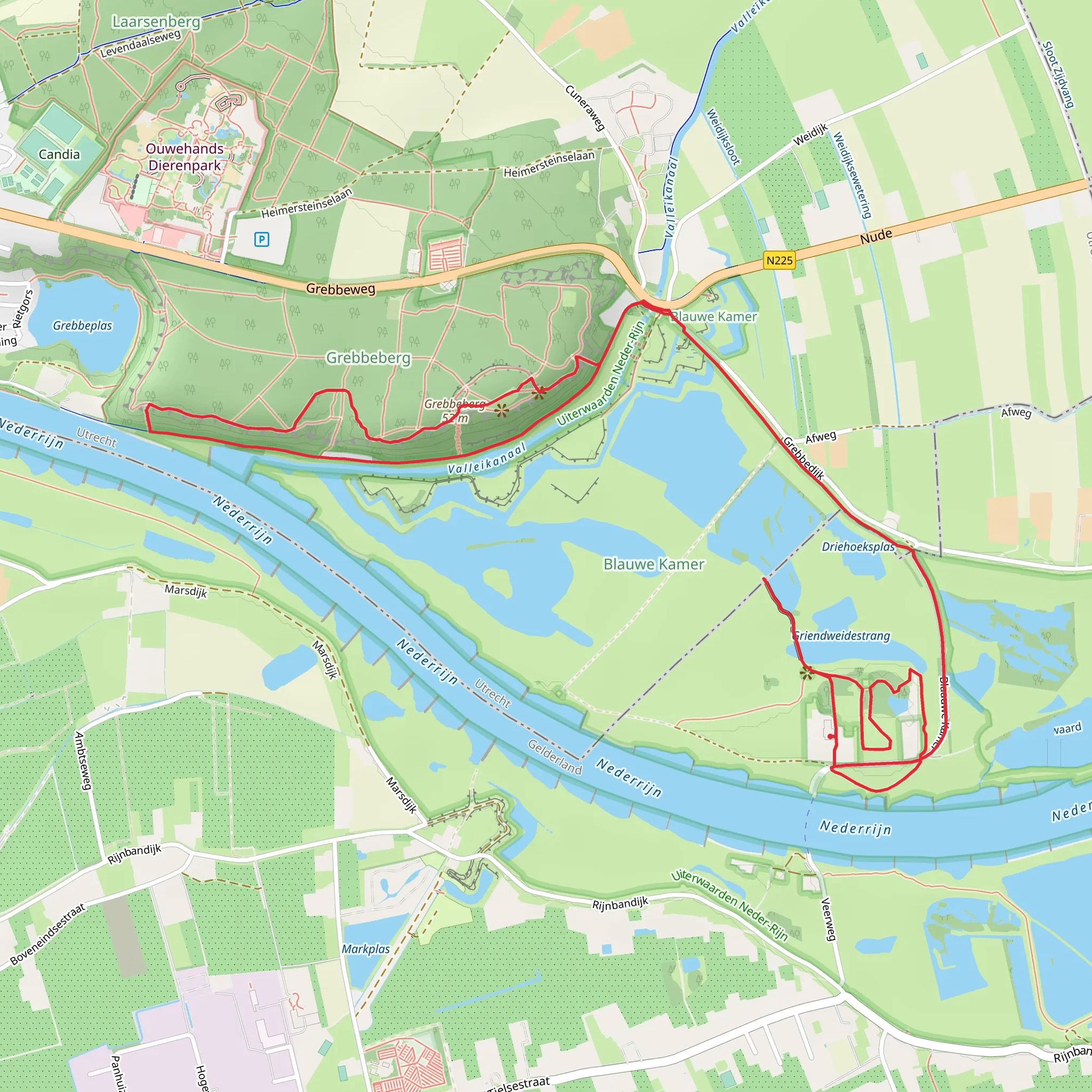 Buitenwaarden, Koningstafel and Cunerataan Loop mobile static map