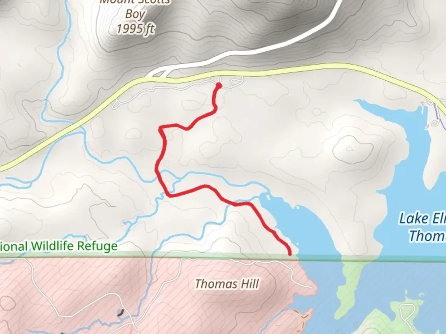 An image depicting the trail Walk to Lake Elmer Thomas and its surrounding area.