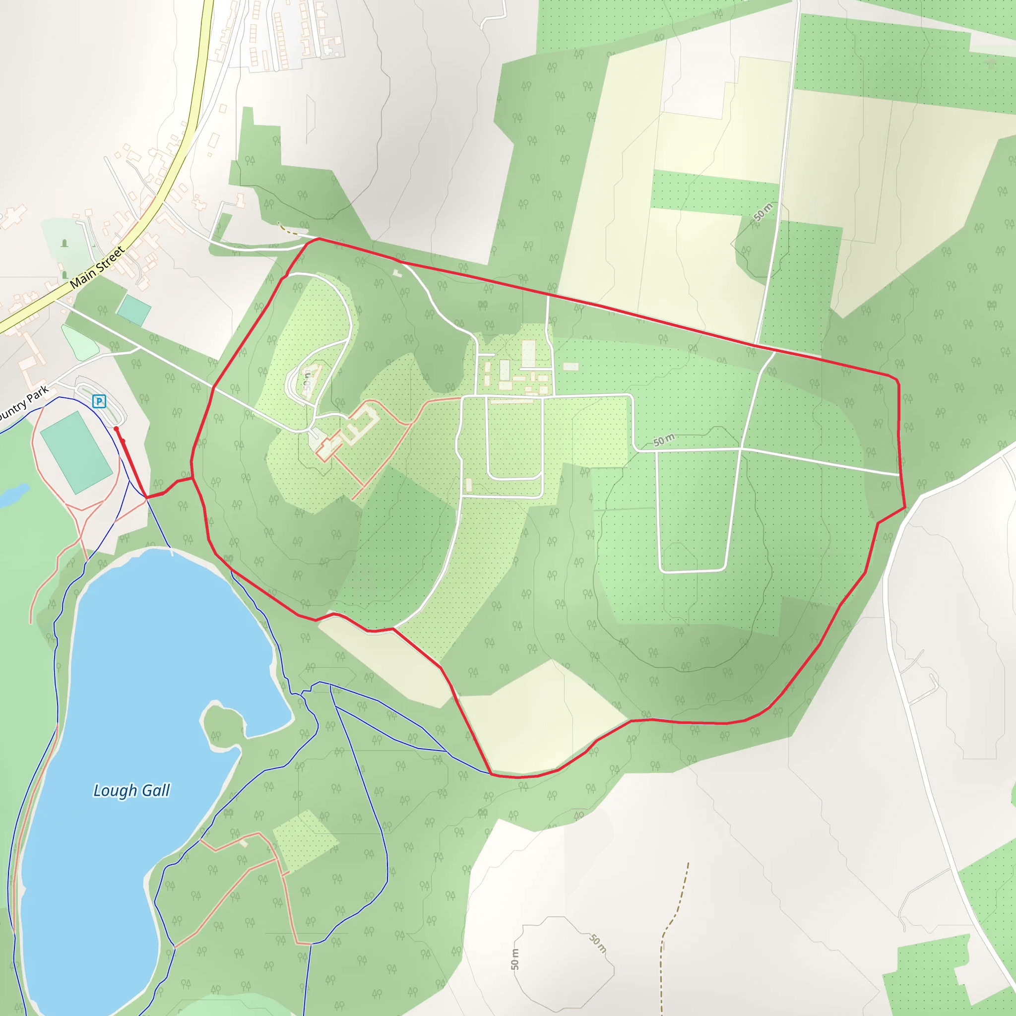 Loughgall Country Park - Orchard Walk mobile static map