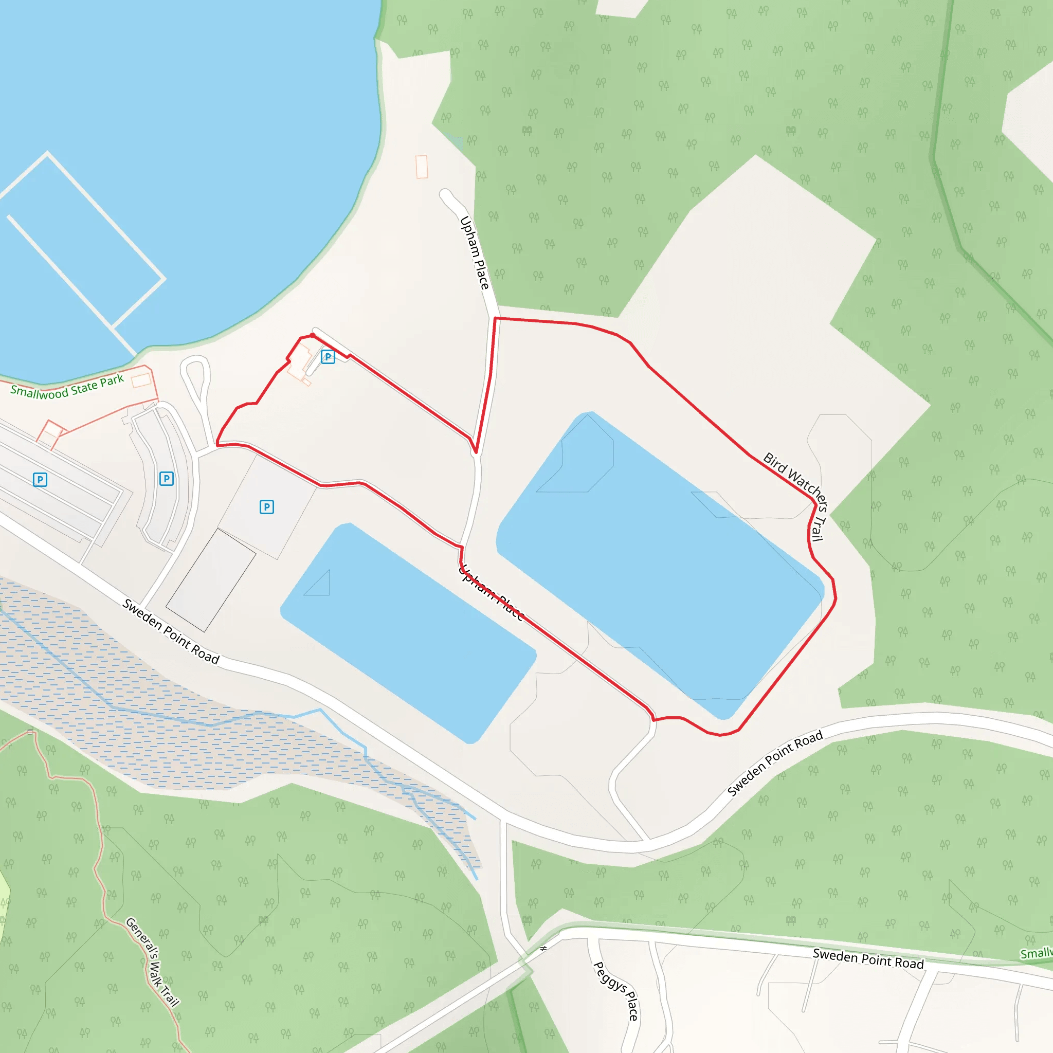 Upham Place Loop mobile static map
