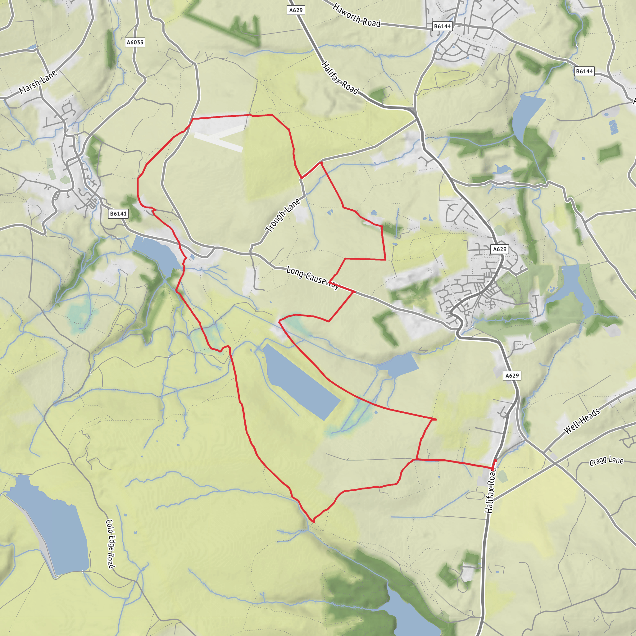 Denholme - Oxenhope Loop mobile static map