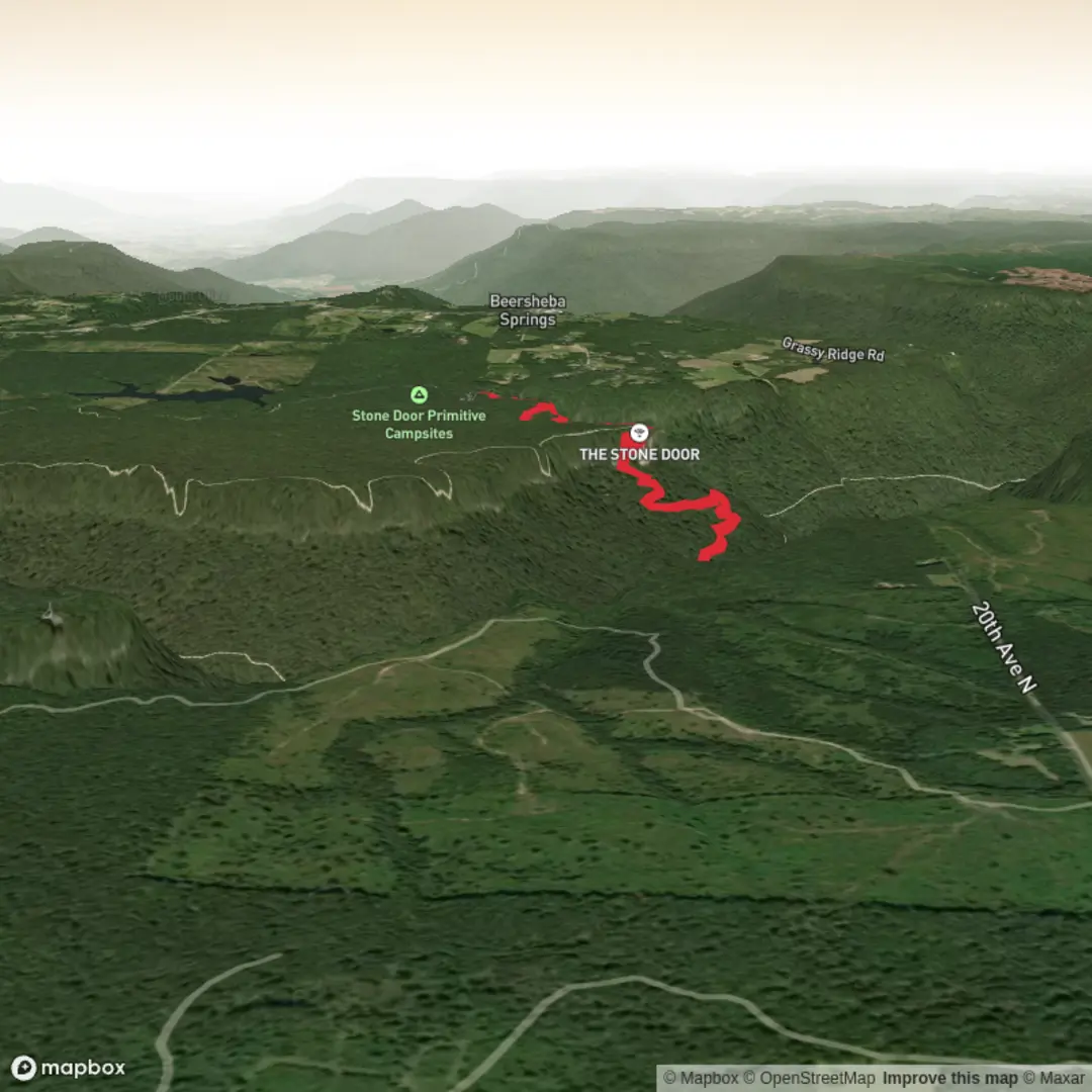 An image depicting the trail Ranger Falls via Big Creek Gulf Trail and Ranger Falls Trail and its surrounding area.