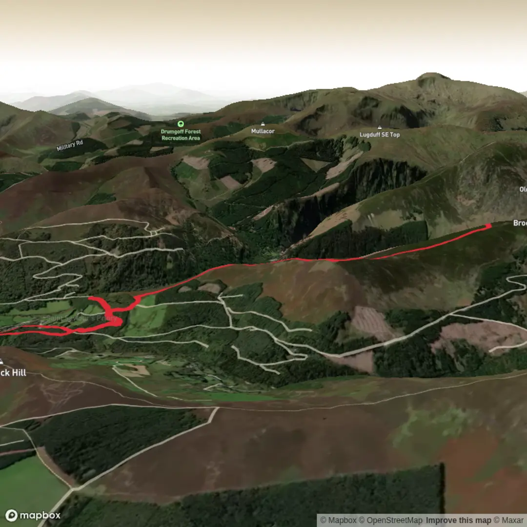 An image depicting the trail Brockagh Loop and its surrounding area.
