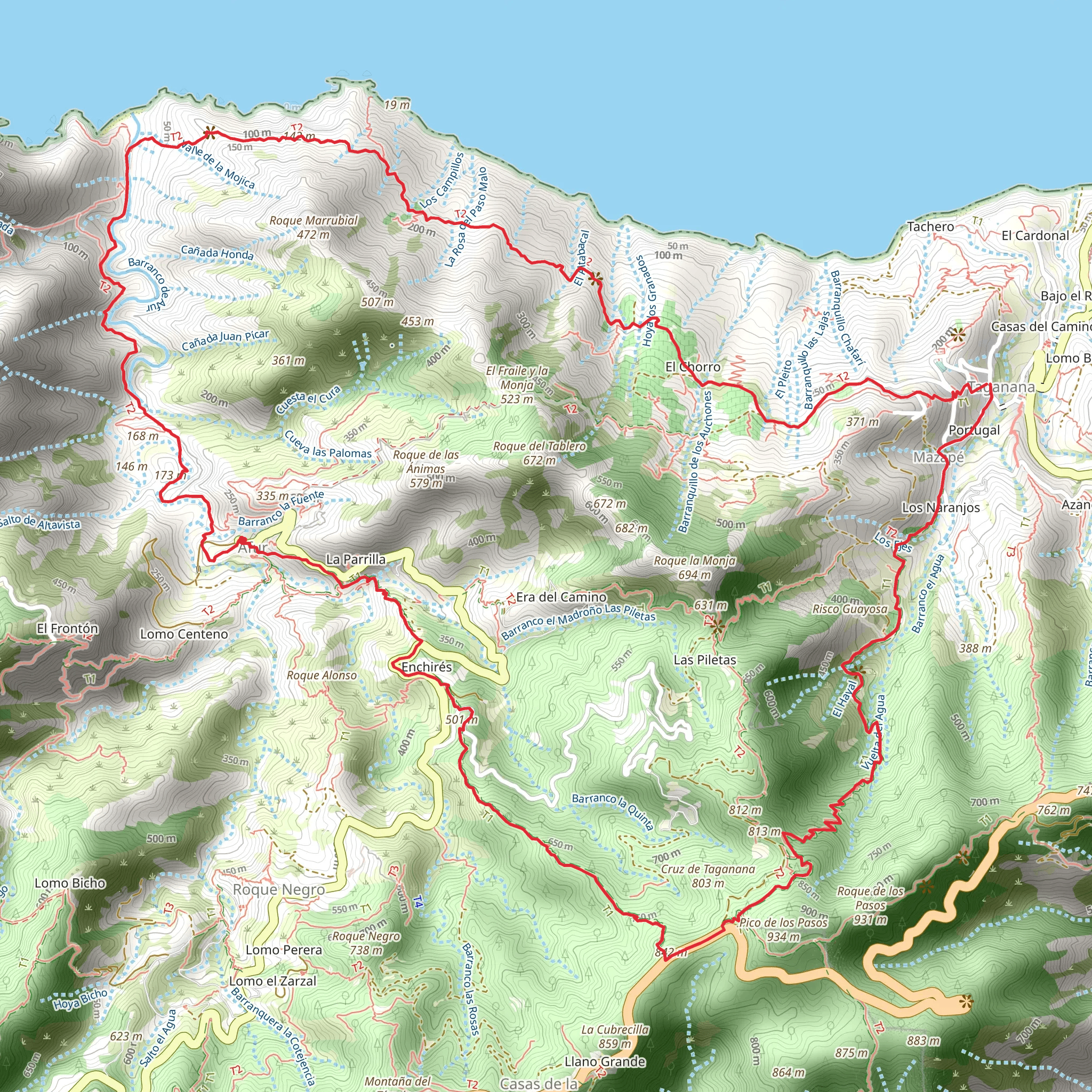 Afur - Taganana PR TF 8 mobile static map