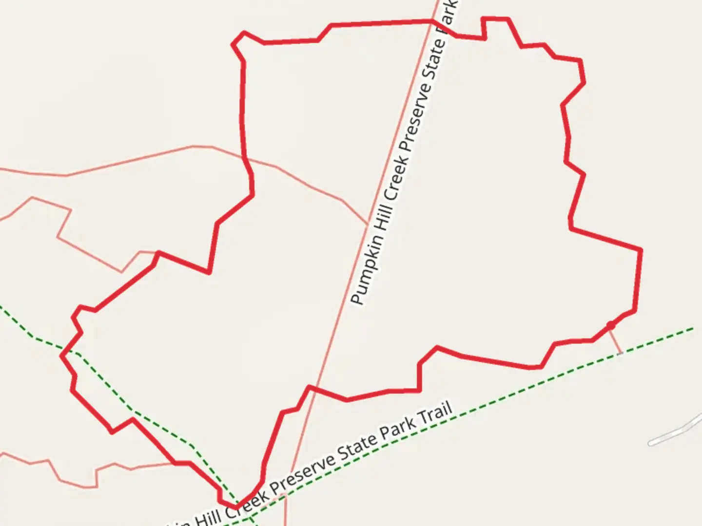 An image depicting the trail Pumpkin Hill Creek Preserve State Park Loop Trail and its surrounding area.
