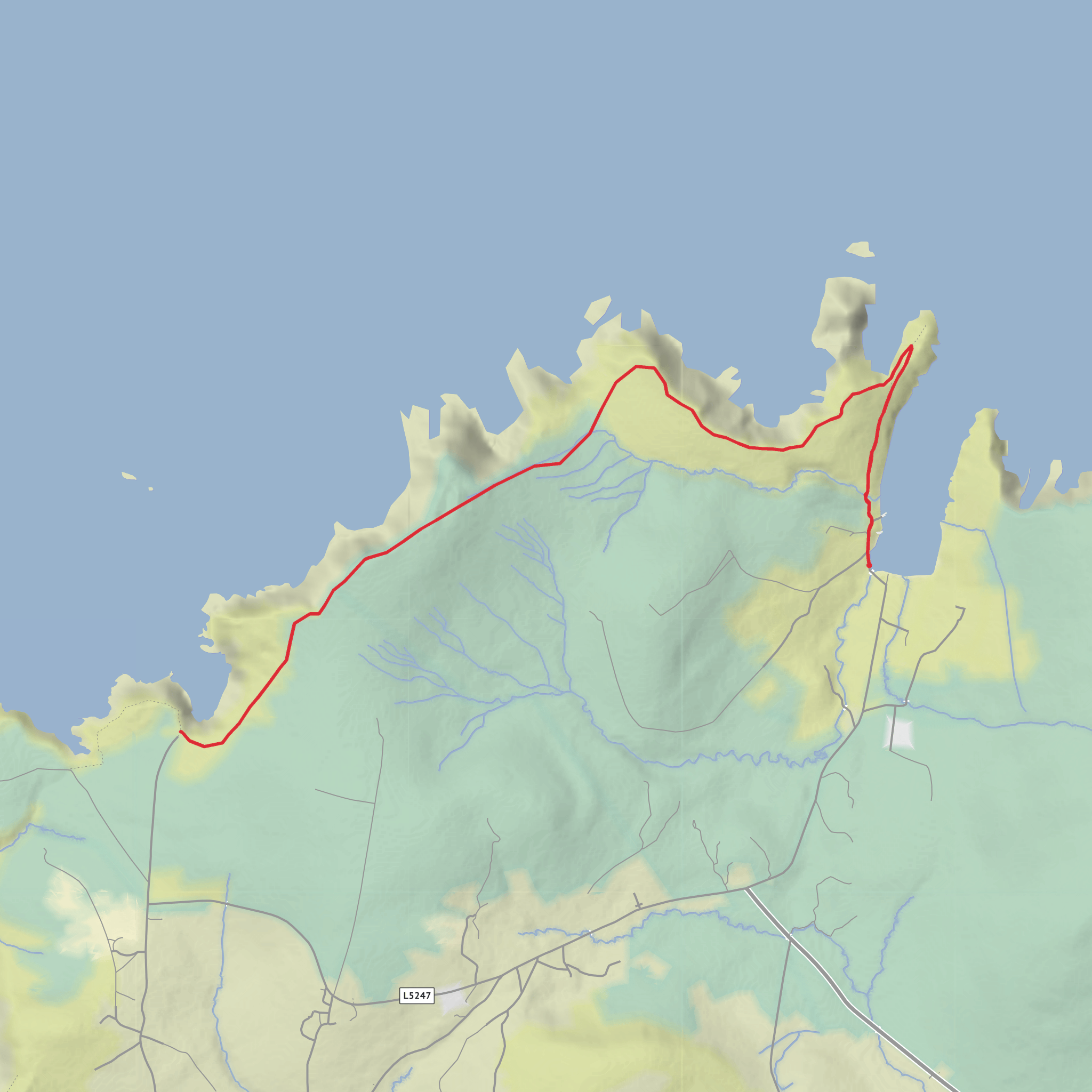 Benwee Head Walk mobile static map