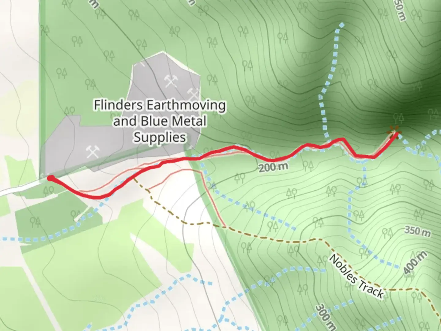 An image depicting the trail Napperby Gorge Track and its surrounding area.