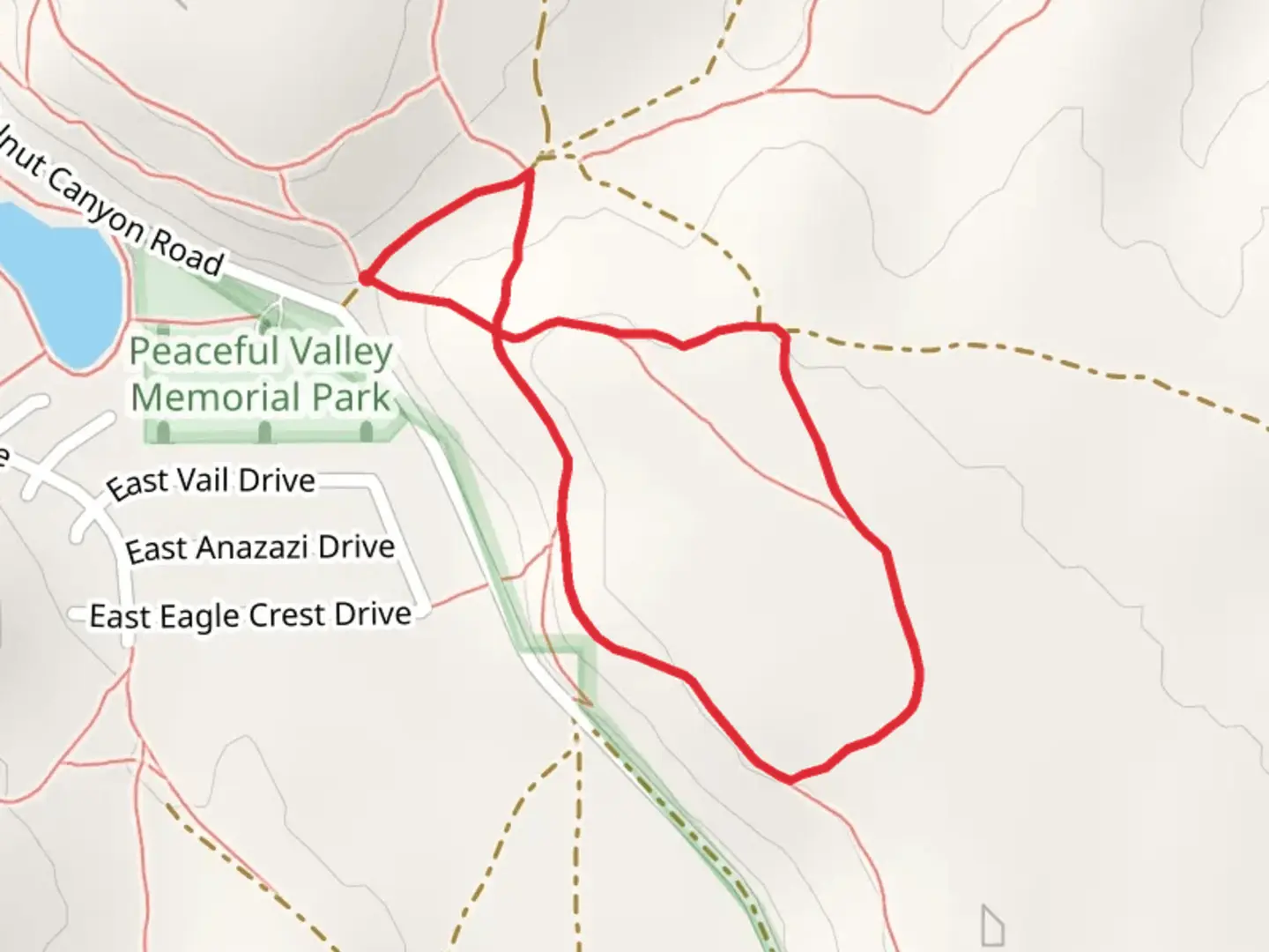 An image depicting the trail Sinagua Loop and its surrounding area.